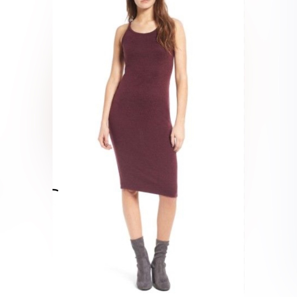 Leith Burgundy Mélange Body-Con Dress EUC